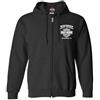 Wisconsin Harley-Davidson Harley-Davidson Shady Biker Skull Felpa con cappuccio in misto cotone con cappuccio e cerniera, nera, nero, XX-Large