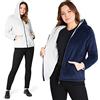 CityComfort Felpa Donna Reversibile con Zip, Felpa Invernale in Pile S-XL (Nero, L)
