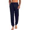 Marvmys Pantaloni Pigiama Uomo Lungo Leggero Pantaloni Casual in Tinta Unita con Coulisse e Tasca Blu Navy M