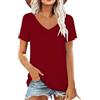 AirMood Maglietta Estiva da Donna, Scollo a V, Casual, a Maniche Corte, Tunica, Grigio, XL