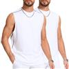 AMZSPORT Set da 2 Pezzi Canotta Uomo Tank Top Canottiera Senza Maniche Maglietta da Ginnastica per Fitness Palestra Bodybuilding e Allenamento Workout Nero Verde XL