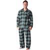 CityComfort Pigiama Uomo Invernale, Pigiama in Caldo Cotone A Quadri M - 3XL (Nero/Verde, M)