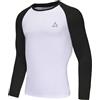 AMZSPORT Maglia a Compressione a Maniche Lunghe per Uomo, Maglie Funzionale Traspirante per Uomo, Maglietta Sportiva Asciugatura Rapida per Fitness, Corsa, Palestra e Jogging Bianco Nero S