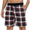 Marvmys Pantaloni Pigiama Da Uomo Pantaloni Pigiama a Quadri Da Uomo Comodi Pantaloncini Casual Pantaloncini Da Uomo Regolabili Per Il Pigiama Pantaloni Del Pigiama Da Uomo In Cotone M