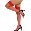 RSLOVE Calze a rete da donna antiscivolo con reggicalze alte, Rosso, Taglia unica