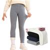 zffriction Leggings Termici Ragazze Leggings Invernali Foderati Bambini Leggings Caldi in Pile Spesso Vita Alta 5-14 Anni (IT, Numero, 120, Regular, Grigio)