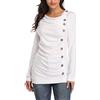 MISS MOLY Camicetta Donna Blusa Donna Maniche Lunga Camicia Elegante Maglia Casual Beige X-Large