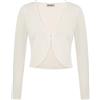 GRACE KARIN Cardigan a Maglia Donna a Manica Lunga con Scollo a V Tinta Unita da Party da Cocktail Bianco XL