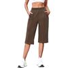 Jahetuul Pantaloni Jogging 3/4 Donna Gamba Regolabile Casual Pantaloni Jogging Estate Fitness Sportivi Pantaloni Estivi per Ragazze Capri Cotone