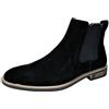 Bruno Marc Stivaletti Chelsea da Uomo in Pelle Scamosciata Stivaletti di Outdoor Vintage,Size 48,Nero,URBAN-06
