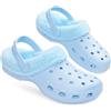 CityComfort Zoccoli Donna, Ciabatte Invernali con Fodera Pile - Regalo Donna (Azzurro Chiaro, 36 EU)