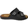 Patrizia Azzi ARIZONA CIABATTE UOMO MADE IN ITALY SOTTOPIEDE IN VERA PELLE CON DUE STRAPPO REGOLABILE (NERO,)