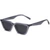 SOJOS Polarizzati Occhiali da Sole da Donna Quadrati Occhio di Gatto Vintage Trendy Shades Sunnies Gafas de Sole SJ2169 con Montatura grigio trasparente/lente grigia