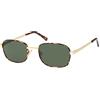 SOJOS Occhiali da sole polarizzati donna uomo retrò rettangolare vintage sottile quadrato occhiali da sole SJ1177, grigio oro, s