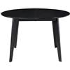 Miliboo Tavolo da pranzo Design allungabile rotondo nero L120-150 cm Leena