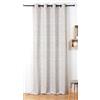 LINDER Tenda con motivo ispirato Tweeds inglese, stile rustico, finitura occhielli canna di fucile - Colore marrone ebano e bianco, dimensioni 140 x 240 cm, 89% poliestere, 11% lino, collezione Harris