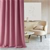 ROOM99 Tenda con occhielli argentati, Aura, 140 x 260 cm, larghezza x altezza, oscurante, decorazione moderna, per soggiorno, camera da letto, rosa, 1 pezzo