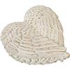 DRW Scatola portagioie in Resina a Forma di Ali in Bianco Invecchiato 14 x 13 x 6,5 cm, Multicolore, pequeño