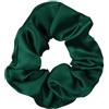 Whakano 4 elastici per capelli, elastici per capelli, morbidi scrunchies, elastici riutilizzabili, per coda di cavallo, per capelli lunghi o spessi, per ragazze, colore verde scuro