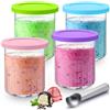 HAIWILL Per 4 contenitori ninja Creami per NC501 NC500EU serie 680ML 11 in 1 macchina per il gelato Ninja, senza BPA, Ninja Creamy Deluxe, lavabile in lavastoviglie, accessorio per macchina per il ghiaccio