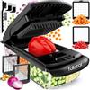 Fullstar Pro Original - Taglia Verdure Multifunzione - 2 Lame | Tagliaverdure Multifunzione Manuale a Cubetti - Affetta & Tritatutto per Cipolle, Patate e Frutta (2-in-1, Nero)