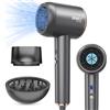 DEWILY Phon Capelli Professionale Phon con Diffusore - DEWILY Asciugacapelli ionico, Leggero e Potente, 4 livelli di riscaldamento e 2 di ventola, Fono Capelli da Viaggio Hair Dryer 1800W (Grigio)