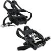 Hyacinthy 1 Paia Pedali SPD, Pedali per Bicicletta con Gabbia e Cinghia, 9/16 MTB Pedale per Spin Bike, Bici da Corsa, Cyclette e Biciclette Esterno, Touring, Bici da Bicicletta Pedali