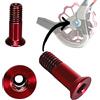 F26 Titanio M5 x 15 mm per bicicletta MTB / bici da strada, ruote di commutazione Tuning Hollow SL (rosso)