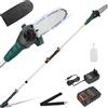 LIFERUN Potatore Telescopico, Sega ad Asta a Batteria, Sega Potatrice Elettrica, Caricabatterie Rapido e Batteria 20V 2,5Ah, Velocità Catena 6 m/s, Lama 24cm, Auto-Lubrificante, Asta di alluminio, Leggero