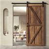 CO-Z 6.6FT/200CM Kit per Porta Scorrevole, Binari Ante Scorrevoli, Set Guide di Scorrimento per Porta in Legno, Ferramenta (6.6 FT 200cm)