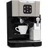KLARSTEIN Macchinetta Caffe Espresso 1.4L, a Cialde, Caffè Macinato e Cappuccino, da Barista da 20 Bar, In Acciao Inox, 1450W con Montalatte