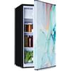 Klarstein CoolArt - Combinazione di Congelatore e Frigorifero, Frigo con 2 Livelli, Design Frontale, Termostato con 5 Livelli, 0-10 °C, Volume: 79 Litri, Motivo: Pastello