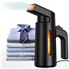 OLAYMEY Ferro da Stiro Portatile Verticale, Ferro da Stiro da Viaggio 700W, 40S di Riscaldamento Steamer, 180ML Stiracamicie Nero, Piccolo Stirella Verticaleper Turismo, Viaggi D'affari