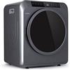 KLARSTEIN EZ Dry - Asciugatrice con Scarico, Carico Frontale, 1500 W, Posizionamento Libero/Incasso, 6 kg, 3 Livelli di Calore, fino a 165 Min., 6 Programmi, Funzione Antipieghe, Grigio