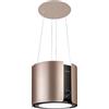 Klarstein Skyfall Smart - Cappa a Isola, Controllo Manuale o per App, 45 x 42 cm (ØxL), Sospesa, Ricircolo/Scarico, 3 Livelli, 402 m³/h, 200 W, Luce LED, Classe Energetica C, Oro