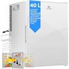 KESSER® Minifrigo, Capacità minibar 40 litri, Silenzioso 22db, Camera da letto, Cerniera porta frontale in vetro, circa 4°-16°C Altezza 57cm, Illuminazione interna, Bianco