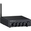 Fosi Audio BT30D Pro Mini Amplificatore Bluetooth, 2.1 Canali Amplificatore Audio Hifi per Subwoofer, Chip TDA3255 165W x2+350W per Altoparlanti da Scaffale per Casa, Scrivania, Esterni Subwoofer