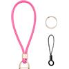 Vicloon Cordino Da Collo, Laccetti Porta Badge, Cordino Porta Badge Cordino Laccio Da Collo Con Portachiavi in Metallo E Cordino Anello per Telefono per Chiavi Porta Badge (Rosa)