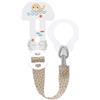 MAM Clip it! portaciuccio regolabile in lunghezza con anello rimovibile, adatto per ciuccio, massaggiagengive e giocattoli, foca
