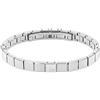 Calvin Klein Braccialetto a maglie da uomo Collezione MINIMALISTIC SQUARES in Acciaio Inossidabile o Pelle, Stainless Steel, Argento (Silver)