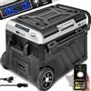 tillvex® Frigorifero Compressore Elettrico 50 Litri | Frigo Congelatore Elettrico con Controllo WIFI-APP, Porta USB, 12/24 V 230V | Frigorifero fino a -20 °C per Auto, Camion, Barca, Camper, Camping