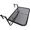 Outsunny Tavolino da Balcone Ringhiera Appeso Braccio con Ripiano Regolabile, Ferro, Nero 60 x 56.5 x 45 cm|Aosom