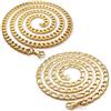 DVRK® Set 2 Collane Uomo Oro 18k con Base in Acciaio Inossidabile 316L - Collana Uomo Oro Cubana e Catena Resistenti all'Acqua e al Sudore - Regalo, Gioelli