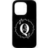 Initial Monogram Letters Minimalist Desi Lettera Q Carino Monogramma Iniziale per Donne Uomini Custodia per iPhone 15 Pro