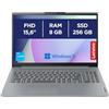 Lenovo IdeaPad Slim 3 Notebook 15,6" FHD (1920x1080), Intel Core i3-N305, RAM 8GB, 256GB SSD, Grafica Integrata, WiFi 6, Windows 11 Home - Arctic Grey