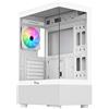 Itek Case SHOWBUI 33W - Gaming Tower ATX- 12cm ARGB fan - USB3 - Side & Front Panel Temp Glass - White Edition