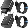 NEUTYPECHIC 2 Pezzi Caricatore USB C, Caricabatterie per Samsung Protezione Multipla, Caricatore per Samsung 45w con Cavo Lungo 2 m, Antistatico Presa USB C Compatibile per S24/S23/S22/S21/Ultra/Plus