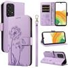 Bravoday Cover per Samsung Galaxy A33 5G, Custodia in PU Pelle Portafoglio Flip Schede con Slot per Carte, Magnetica Antiurto Cover per Galaxy A33 5G, Viola