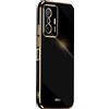 EASSGU [Telaio Elettrolitico Custodia per Xiaomi MI 11T / Xiaomi MI 11T Pro (6.67 Inches) Cover Protettiva in Morbido Silicone TPU - Nero