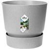 Elho Greenville Round 16 - Vaso per Esterno - Ø 16.0 x H 15.3 cm - Grigio/Living Concrete